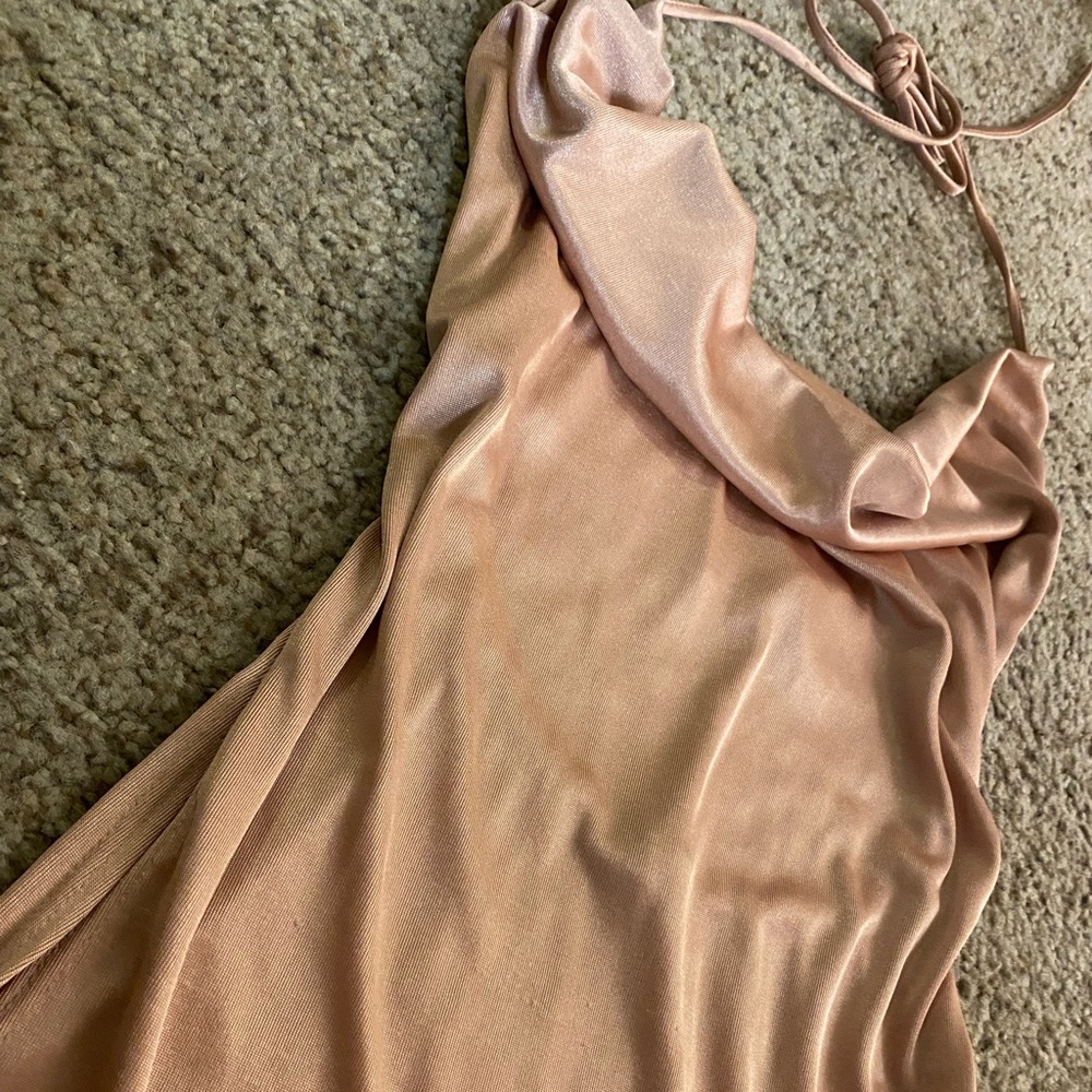 Fashion Nova club mini dress rose gold